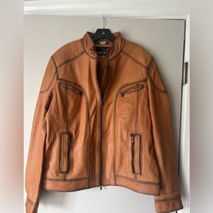Vera Pelle Caramel Leather Jacket